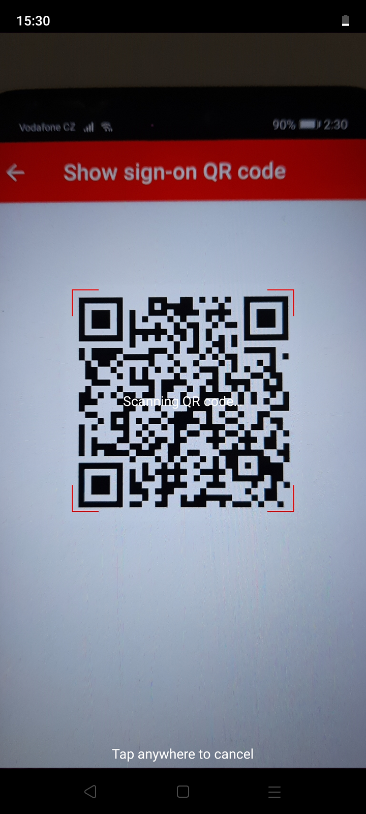 QR code scanning